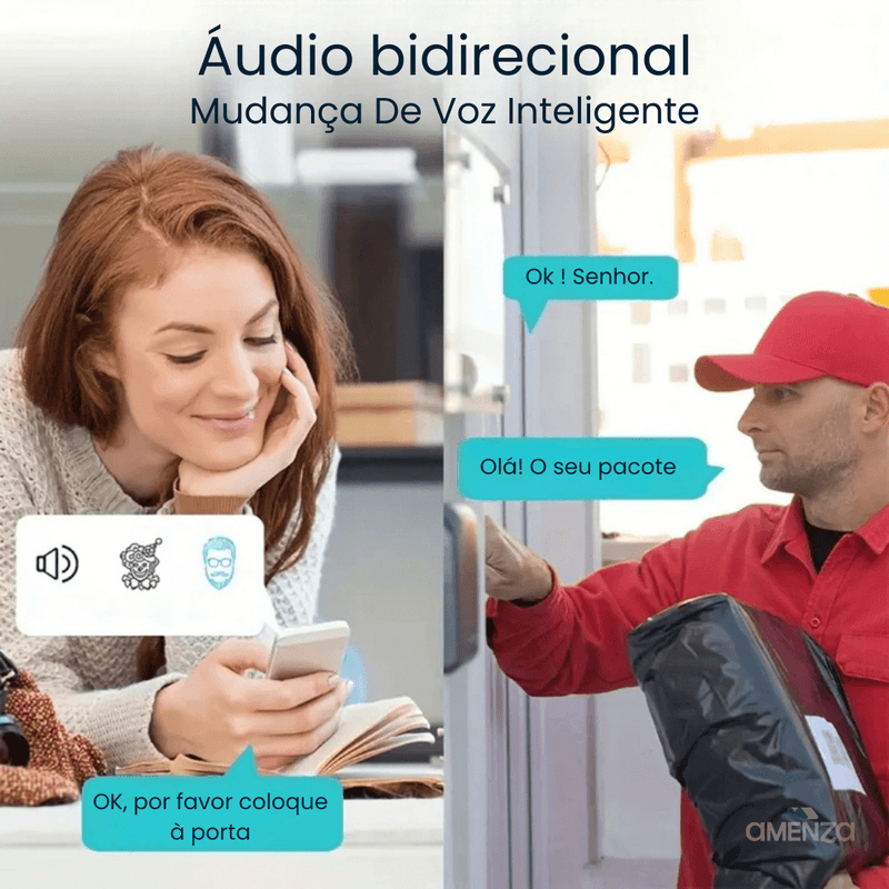 Campainha Sem Fio Inteligente Com Câmera e Áudio Wi-fi + Frete Grátis